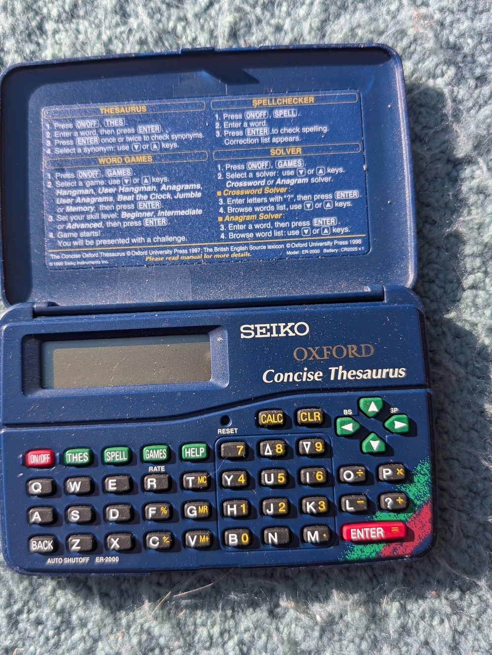Seiko Oxford Concise Thesaurus Electronic Dictionary - ER2100